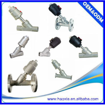 JZF-20 pneumatic control ss angle seat valve two way